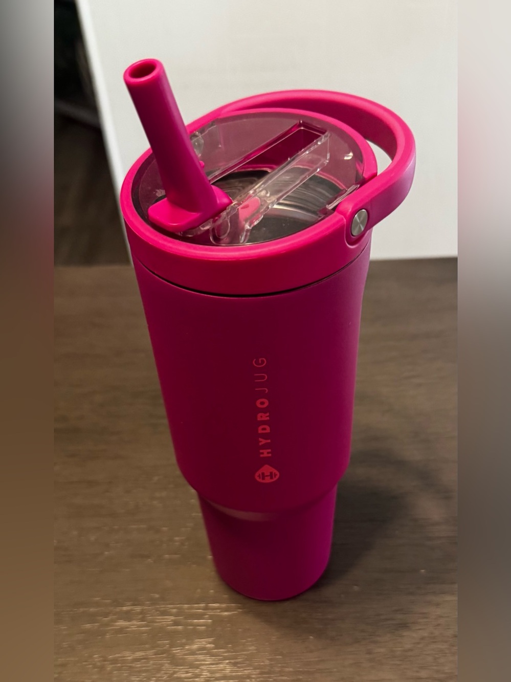 HydroJug Pink Insulated Travel Tumbler with Handle - Picture 2 of 3